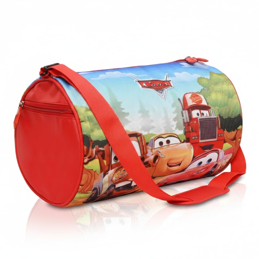 Image of Stylbase Multicolor Polyester Kids Duffle Travel Bag for Travelling Gym, Dance, Swimming, Picnic, Sports, Traveling Bag for Boys & Girls (Pixar Car, 18 Inch)