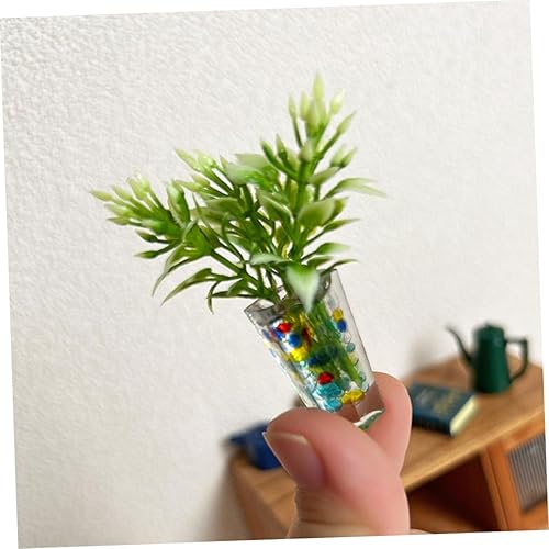 Miniatura 2 de Macetas de flores 4 piezas de simulación en miniatura miniatura pequeña planta de flores en maceta pequeña flor bonsái muñeca casa accesorios flores