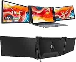 Portable Tri-Screen for Laptop （15inch) 15 inch Portable Triple-screen Monitor Laptop Expansion