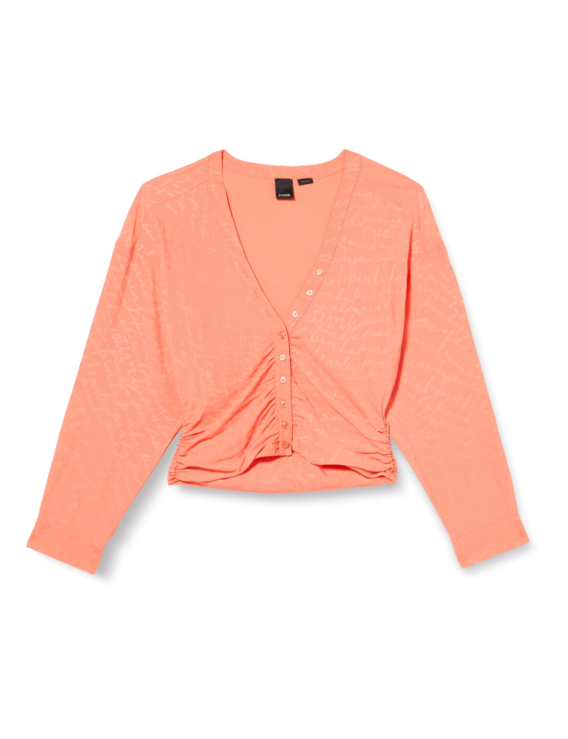 PinkoWomen Bellona, Jacquard-bluse, Motiv: Flüssiglogo Henley Shirt