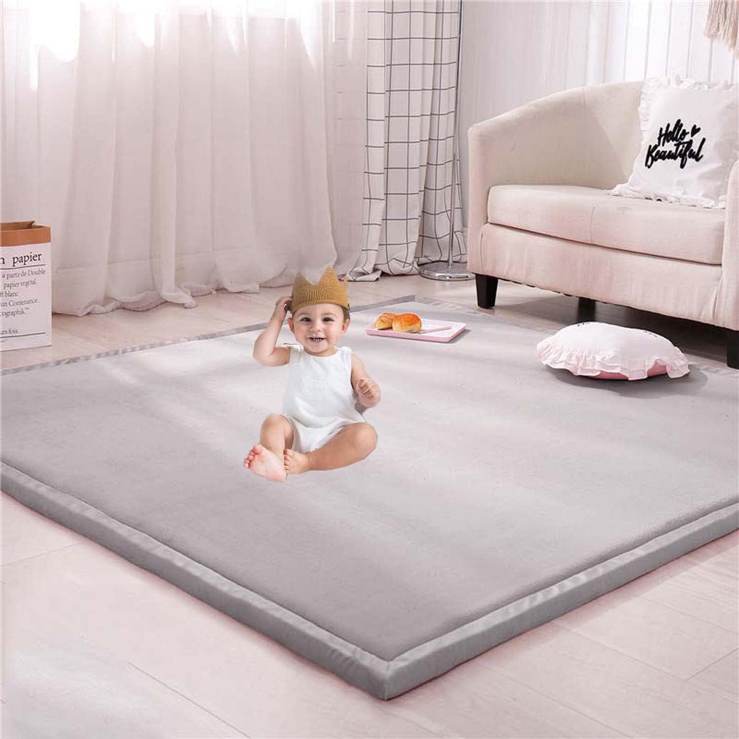 EVSER Custom Size Large Area Rugs Soft Foam Tatami Mat, NonSlip Playmats Kids Crawling Mat for
