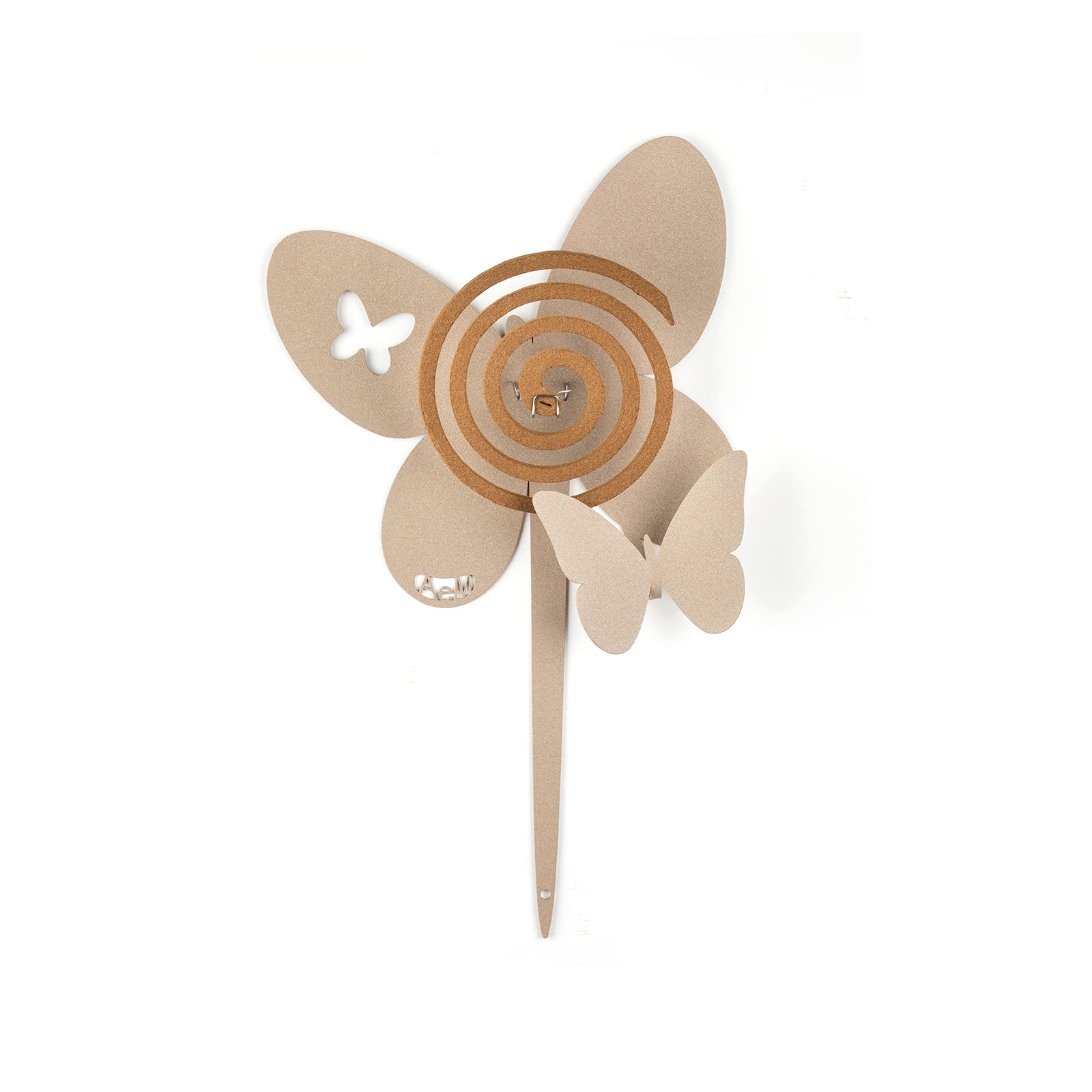 Arti & Mestieri - Farfalle da Vaso - Porta Zampirone da Tavolo di Design - 100% Made in Italy - Ferro - Beige - 4 Pezzi