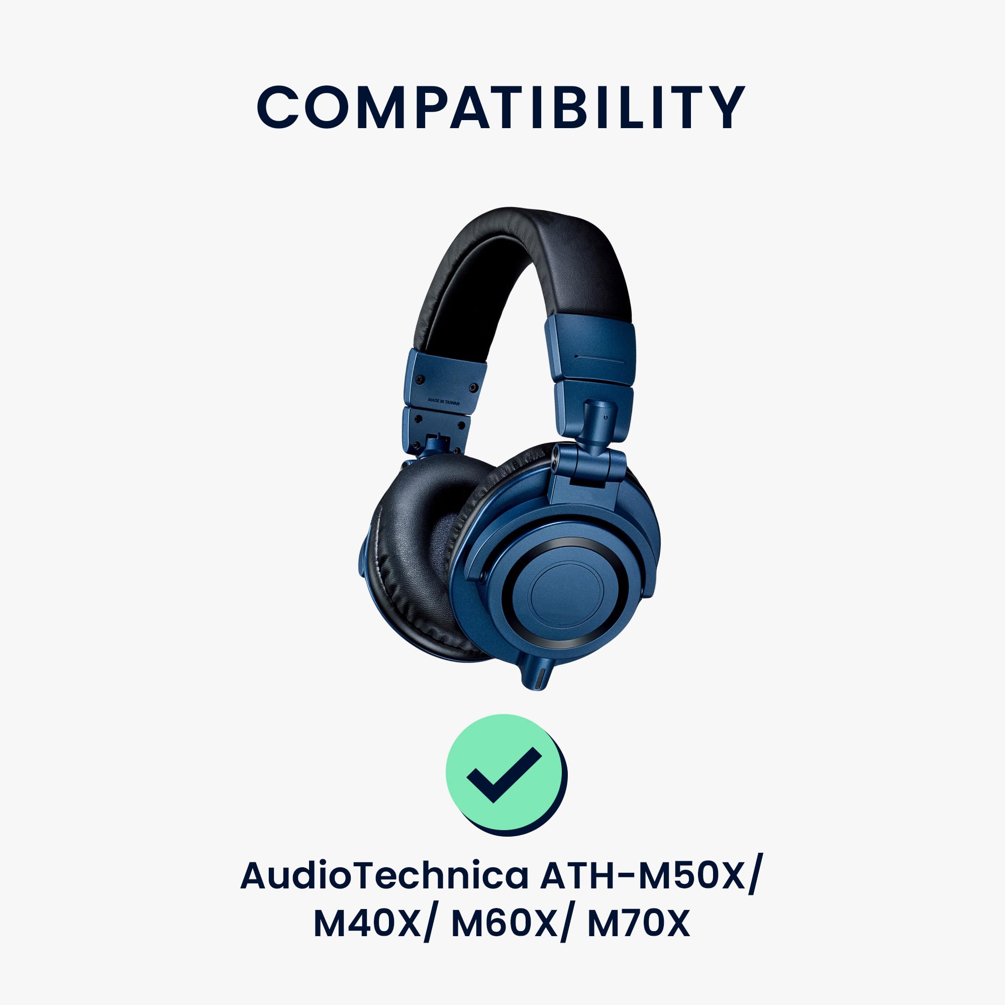 kwmobile Câble compatible avec AudioTechnica ATH-M50X / M40X / M60X / M70X - Câble de Rechange 3,5mm pour Casque Audio avec Adaptateur Connecteur 6,35 mm