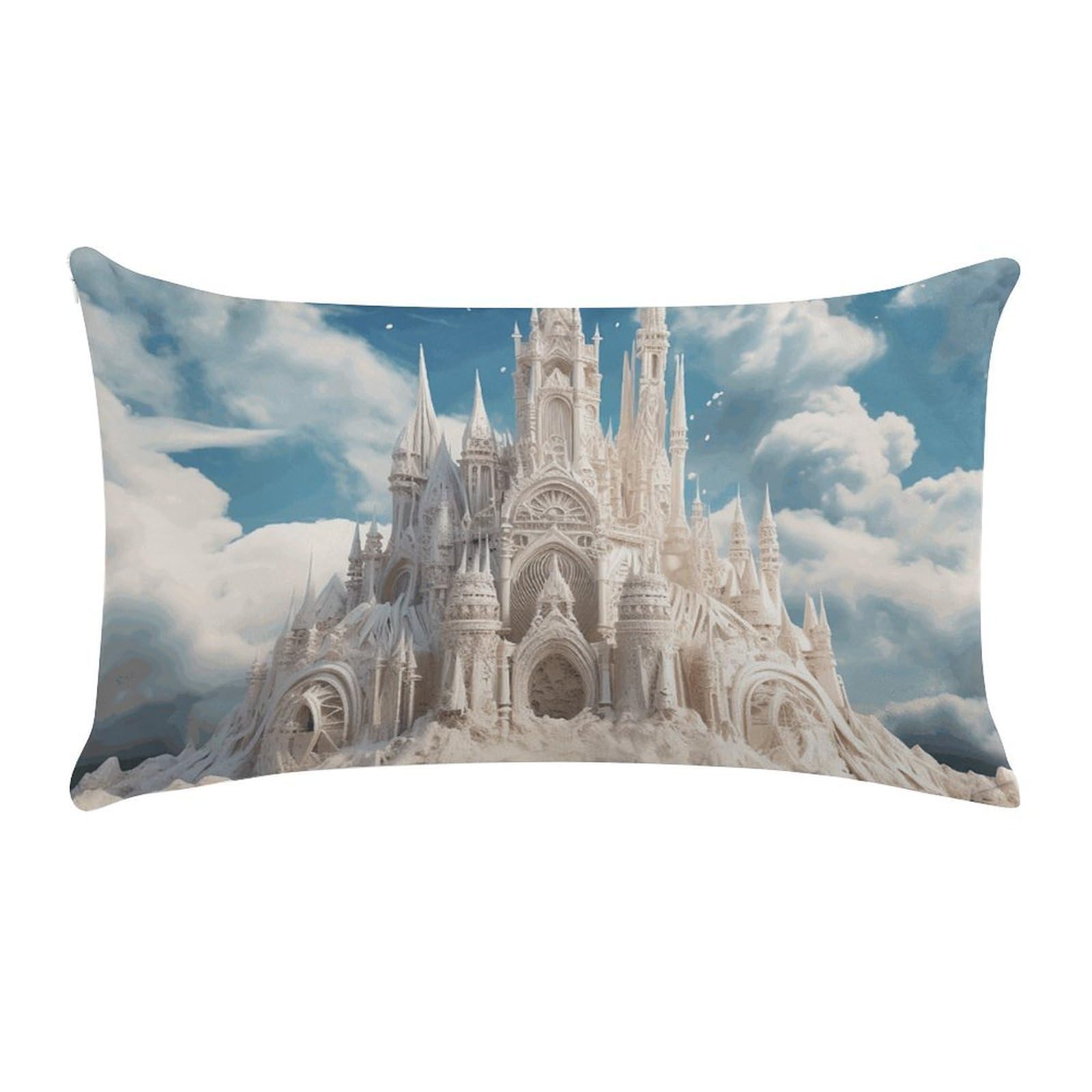 Building A Sandcastle Pillow Cases for Sofa, Super Soft Plush Pillow Cover with Zipper, Luxury Cozy Pillow Shams for All Seasons, Lightweight Pillowcases for Bedroom, 12" X 20"