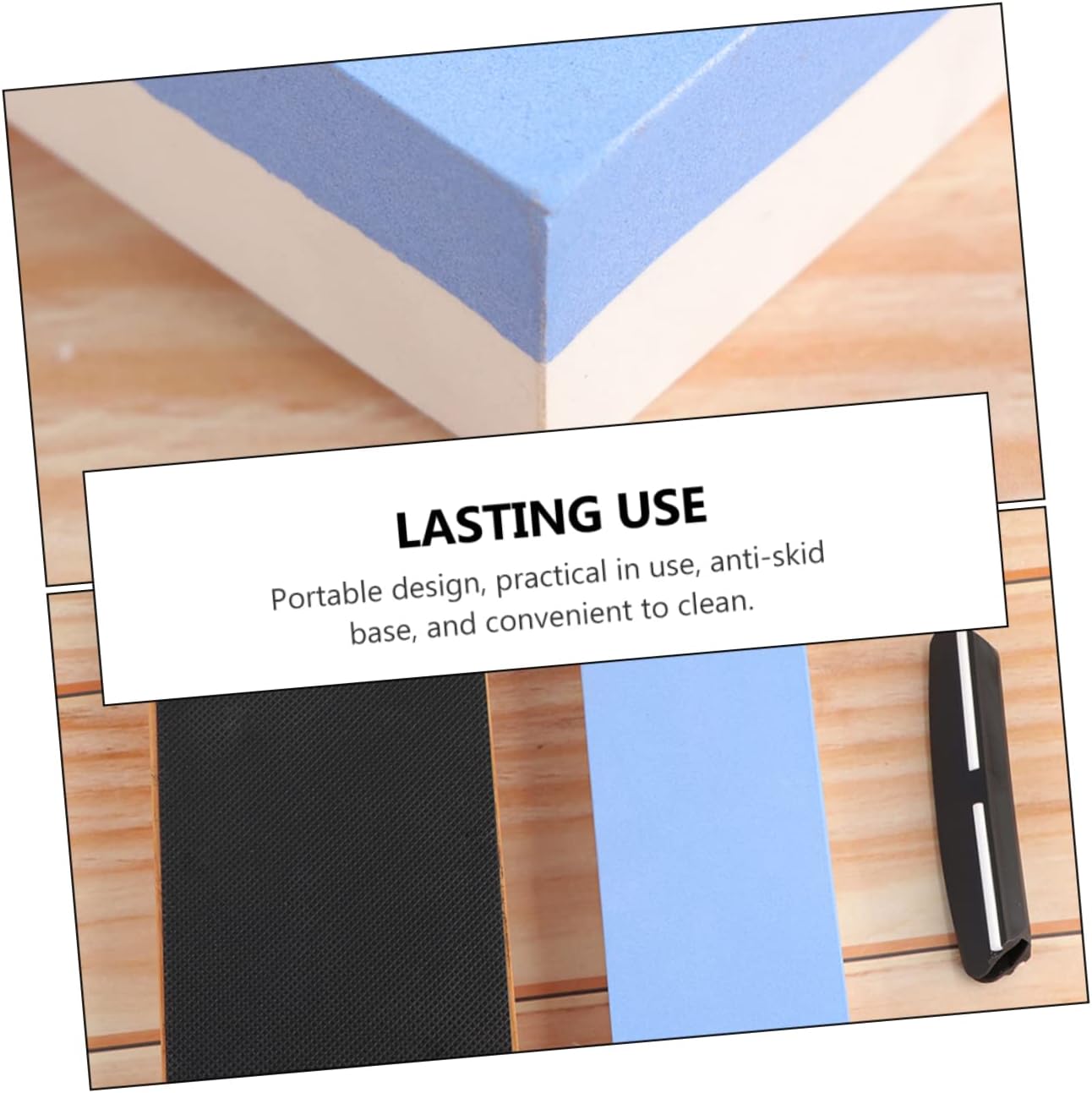 POPETPOP 1set Double Sided Sharpening Stone Kit for Kitchen Tools Grits -skid Base Includes Mat and Holder for Scissors and Knives