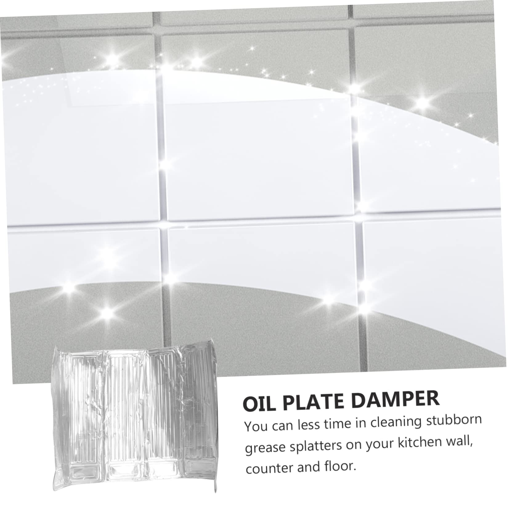 OUNONA 1pc Aluminum Foil Kitchen Oil Splatter Guard Heat Insulation Damper Splash Oil Screen for Induction and Gas Stoves and Easy to Clean Silver