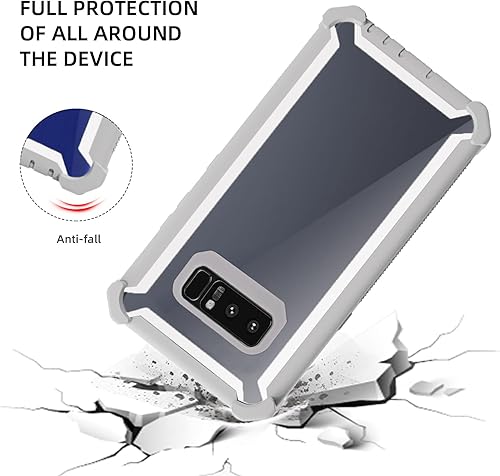 Miniatura 10 de Asuwish Funda de teléfono para Samsung Galaxy Note 8, a prueba de golpes, dura, a prueba de caídas, protección de cuerpo completo, resistente,