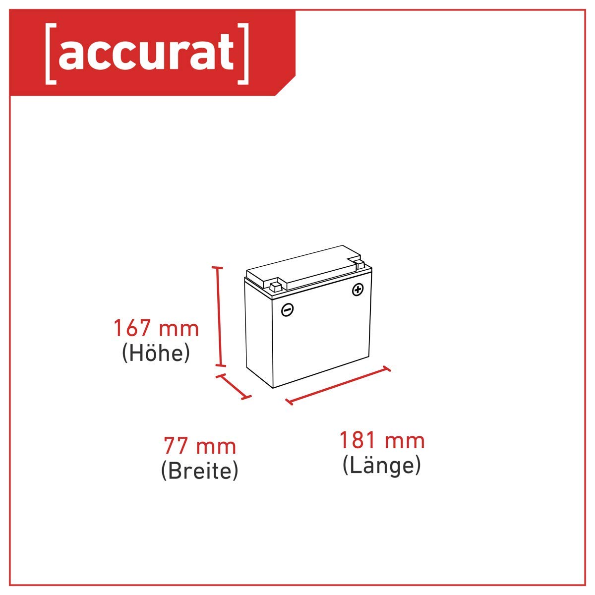 Accurat Supply AGM Solarbatterie S22-12V, 22Ah, 30% mehr Kapazität