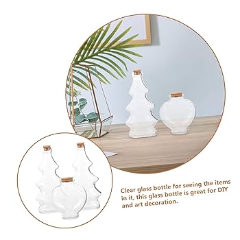 Amazon.co.jp: TENDYCOCO 3個 ガラス製植物容器 ハート型の砂瓶
