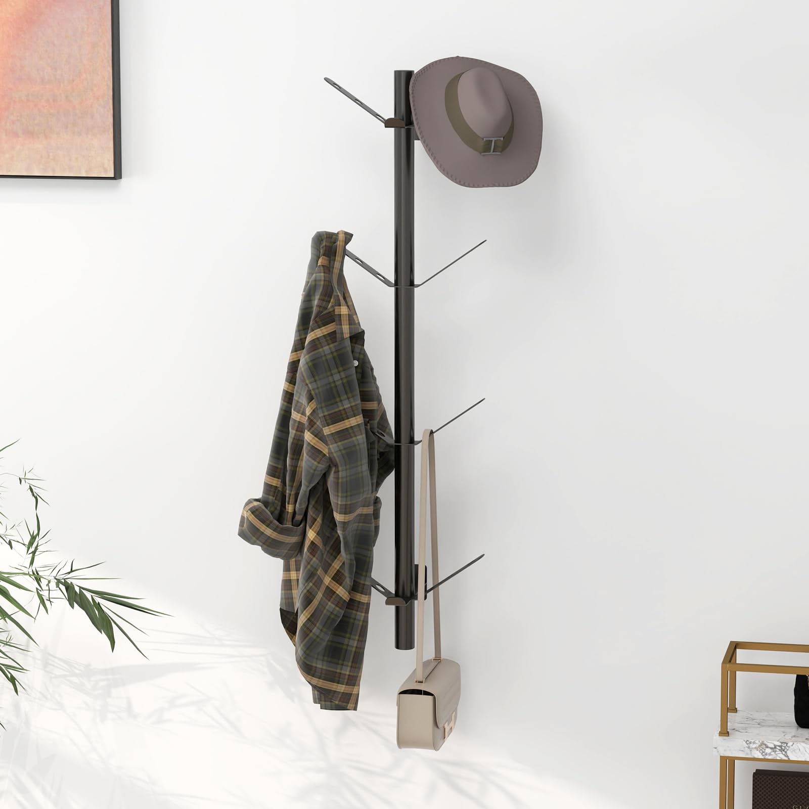 Amazon.com: Jesginboo Coat Rack Wall Mount, Vertical Hat