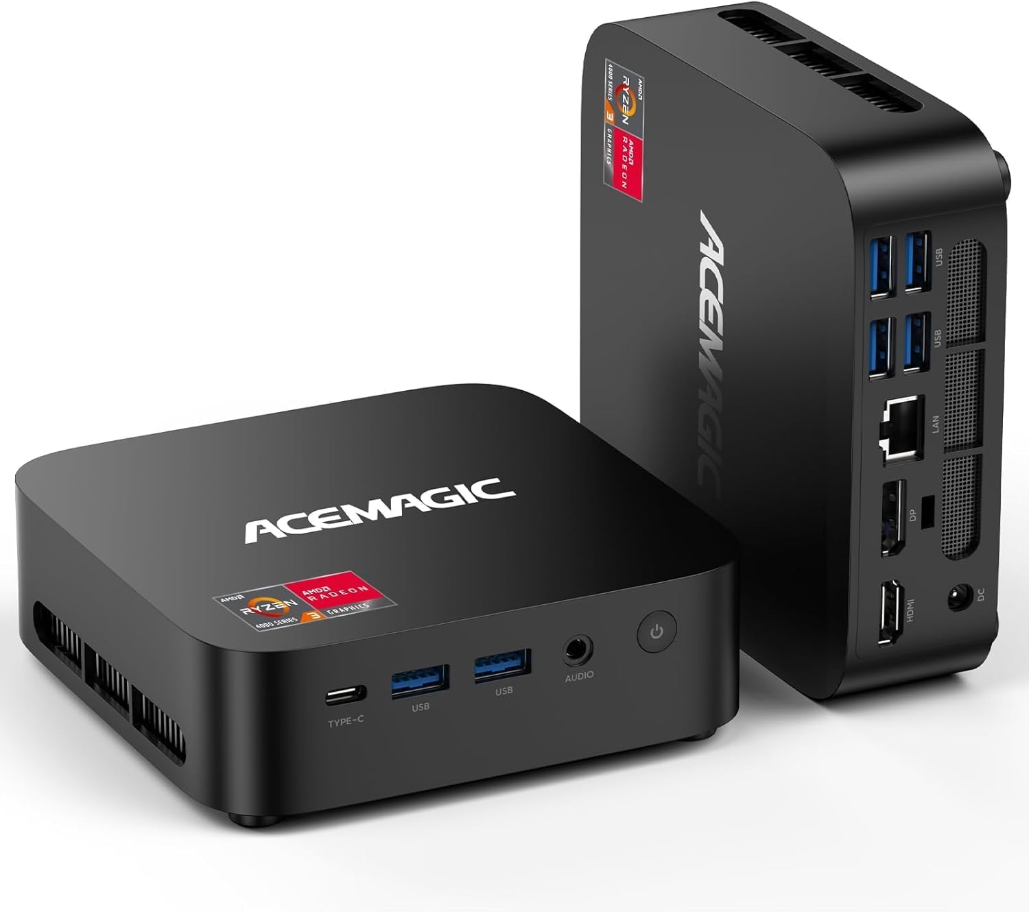 ACEMAGICIAN Mini Gaming PC 32GB RAM 1TB SSD AMD Ryzen 7 5700U(Up to 4.3GHz) Triple 4K@60Hz Display WiFi6 BT5.2 Type-C HDMI DP1.4 Mini Computers Desktop for Light Gaming/Office