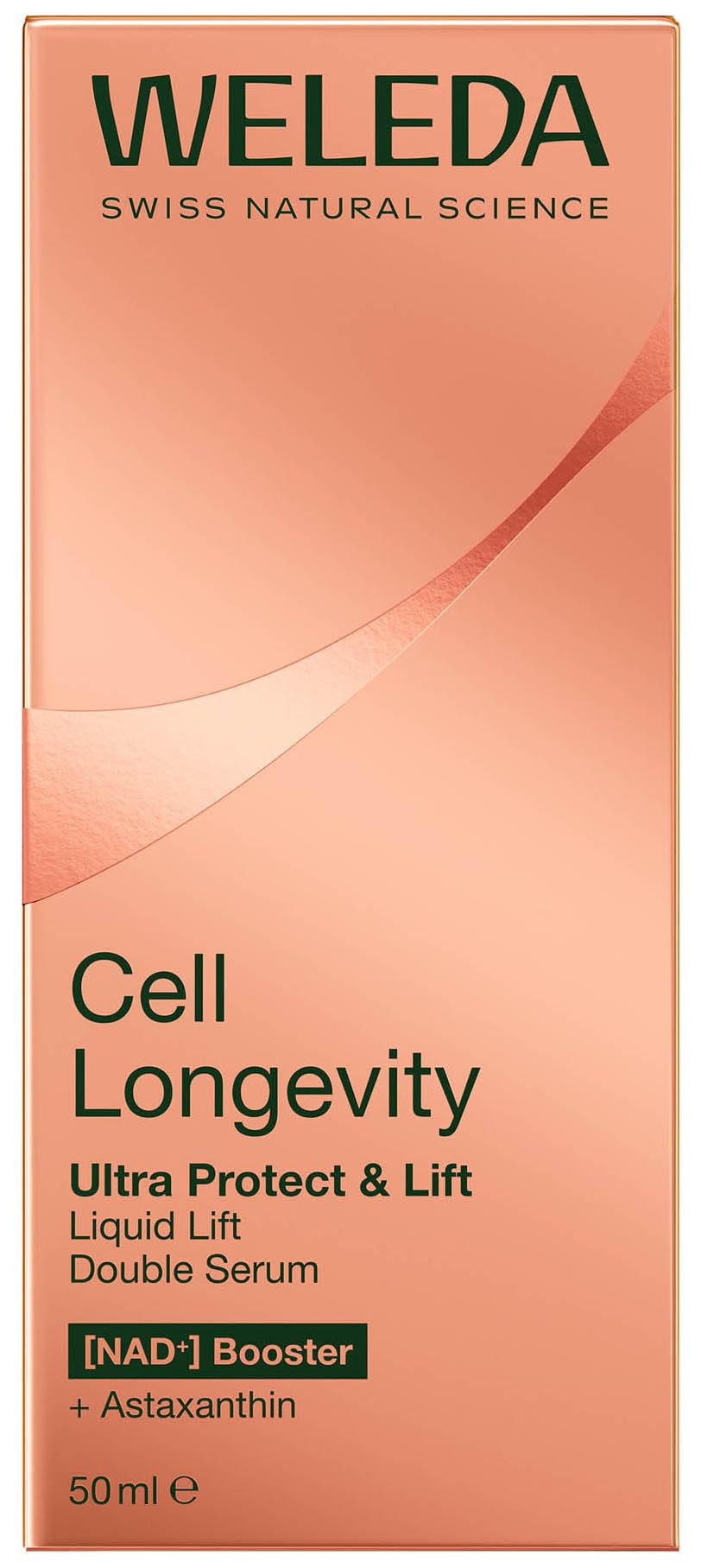WELEDA Cell Longevity Ultra Protect & Lift Liquid Lift Double Serum - Gesichtspflege Serum mit [NAD⁺] Booster & Astaxanthin schützt vor Hautalterung & strafft die Haut (Naturkosmetik, vegan, 50ml)