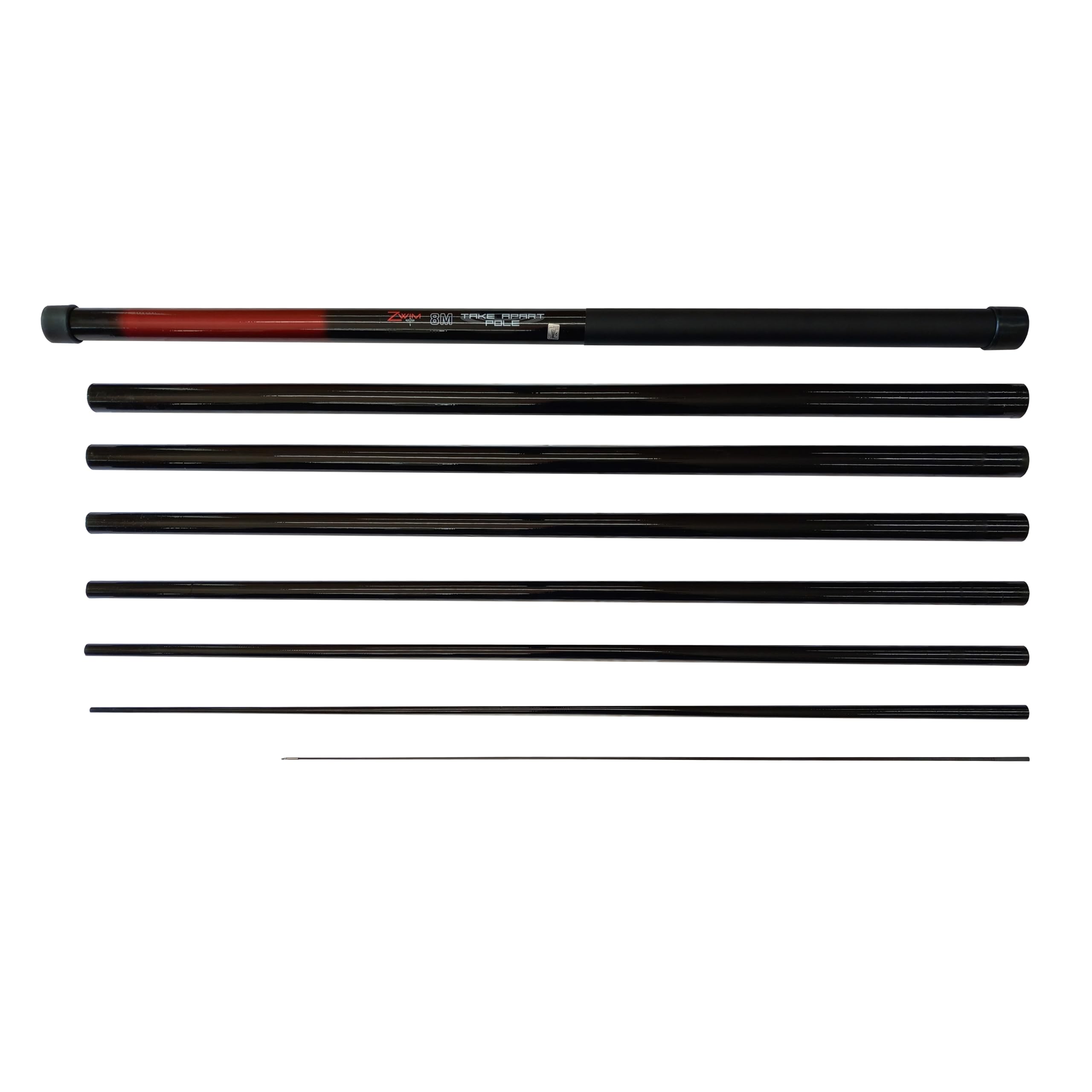 ZWIM - 8M TAKE APART Fishing POLE Lightweight Durable & Flexible - Fibreglass Construction