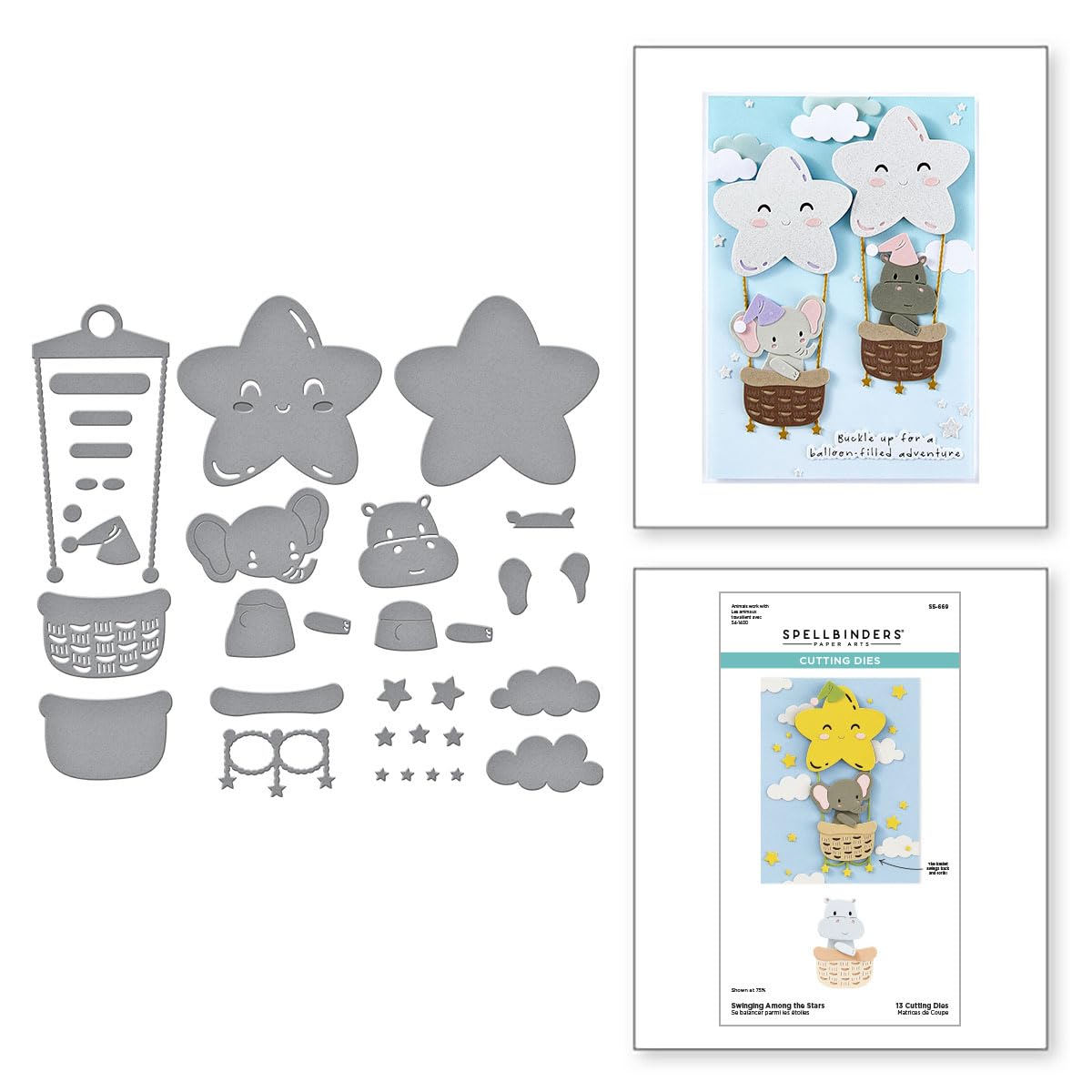 Spellbinders Swinging Among The Stars Etched Dies from The Little Smiles Collection
