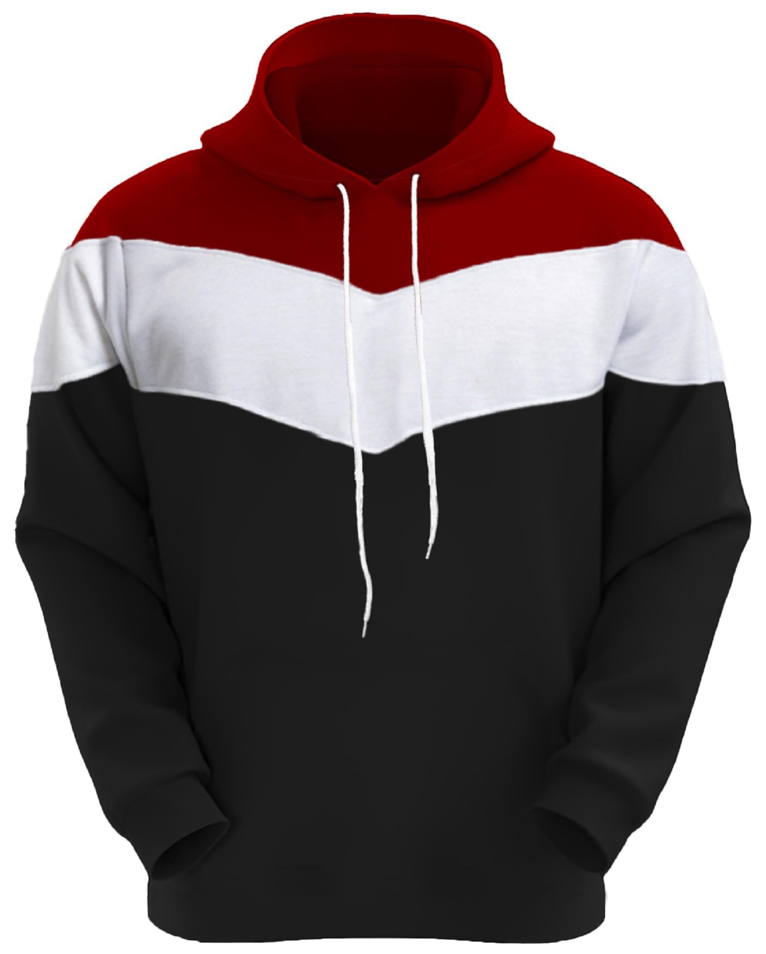 Men's Loopknit Hooded Neck Sweatshirt with Side Pockets (Color Multicolor)