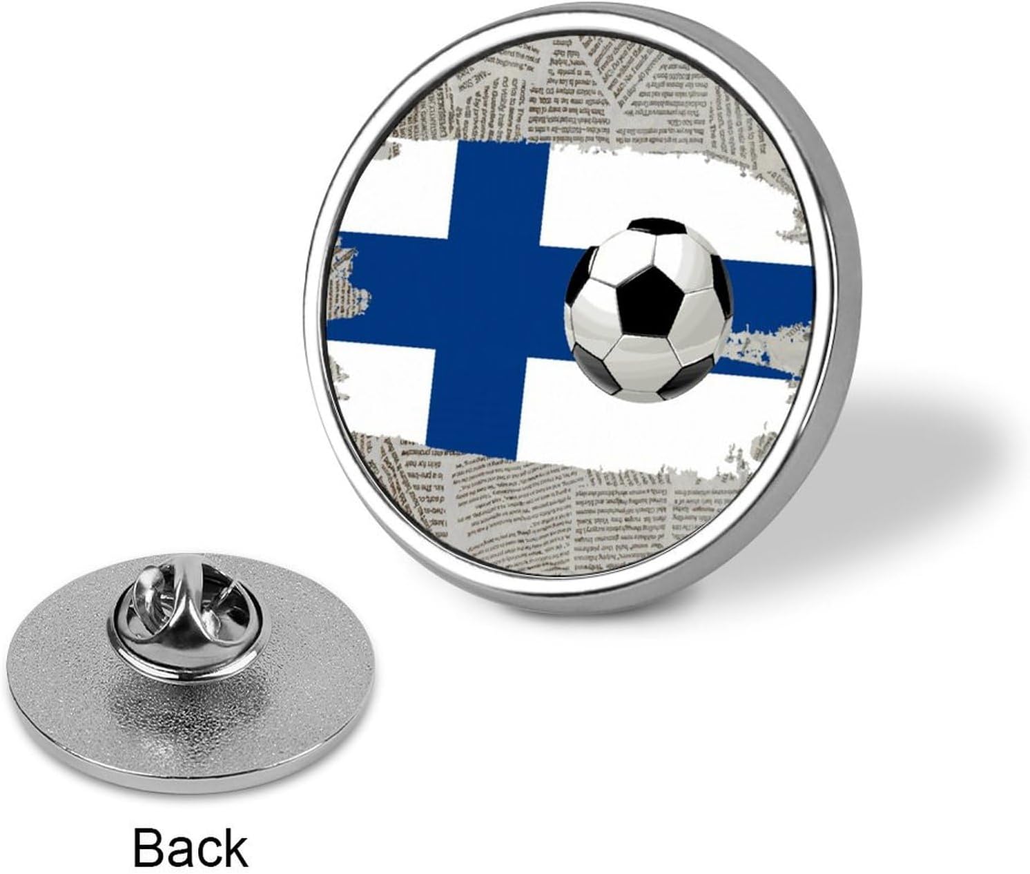 Enamel Pins Pieces Finland Flag Football Hat Pins Sports Fan Buttons For Jeans National Pride Patriotic Decorations Button Pins Bright Pin Gift For Women Girls Mom Teacher