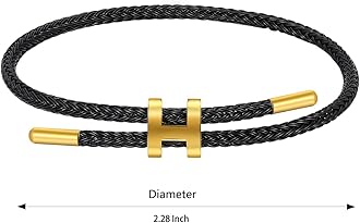 AIMADE Bracelets for Women Adjustable Charm Bracelet, 18k Gold-plated Buckle Design Titanium Steel Wire Rope Women's Gift Jewelry