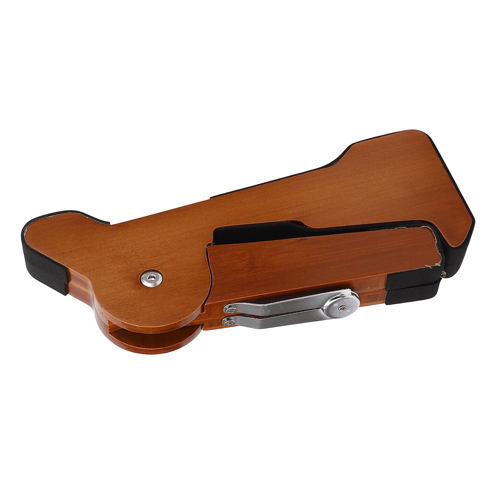 Holz-Gitarrenständer, klappbarer A-Rahmen-Holzständer für akustische klassische Gitarren, rutschfeste Gummipolsterung mit verstellbarer Breite, komplett montierter