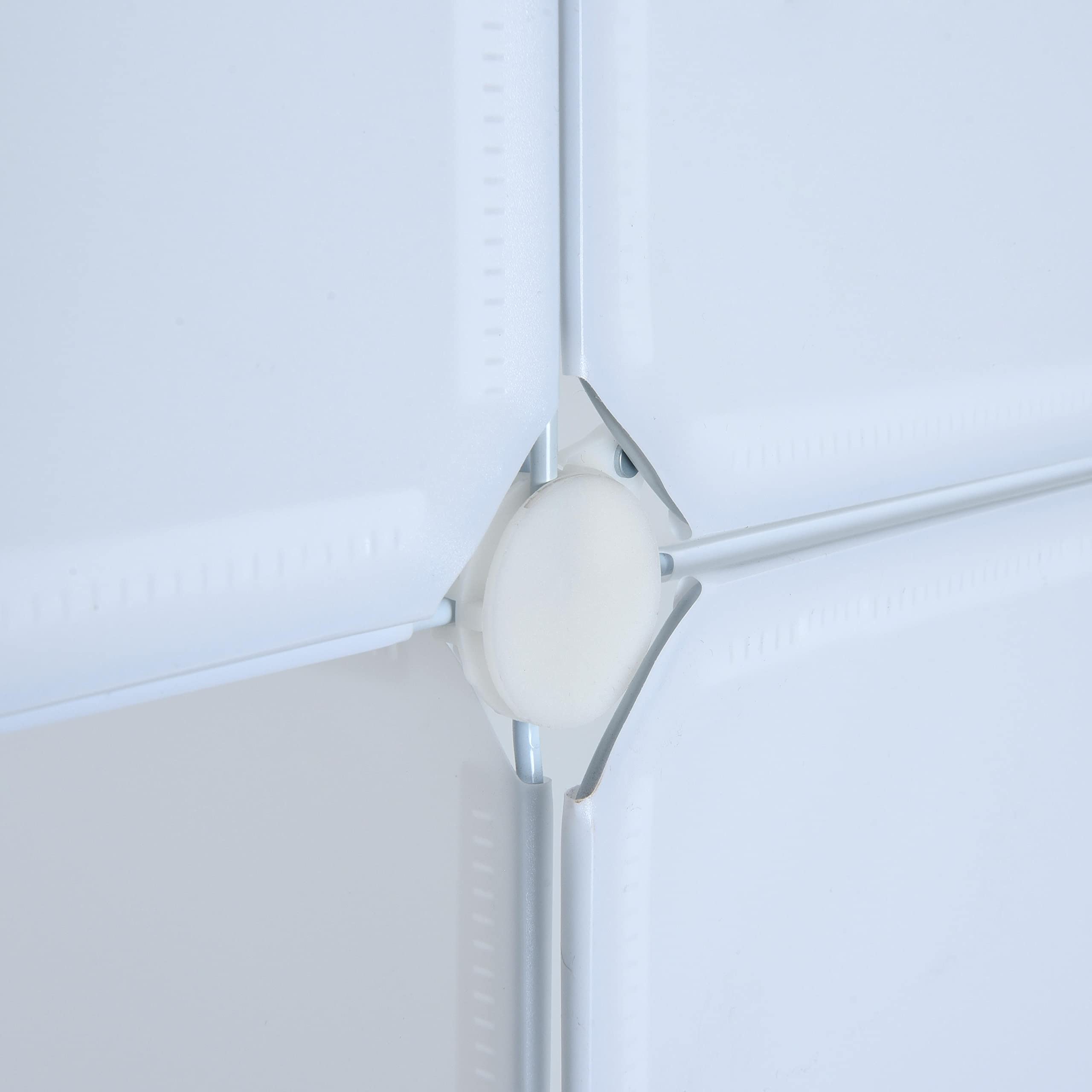 ESTEXO Regalsystem Würfelregal Steckregal mit Kleiderstange DIY Kunststoff Regal Stecksystem Kleiderschrank Weiß