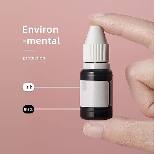 Miniatura 2 de Sellos de nombre de ropa de tinta de repuesto para todo tipo de sellos de ropa autoentintados (paquete de 5)