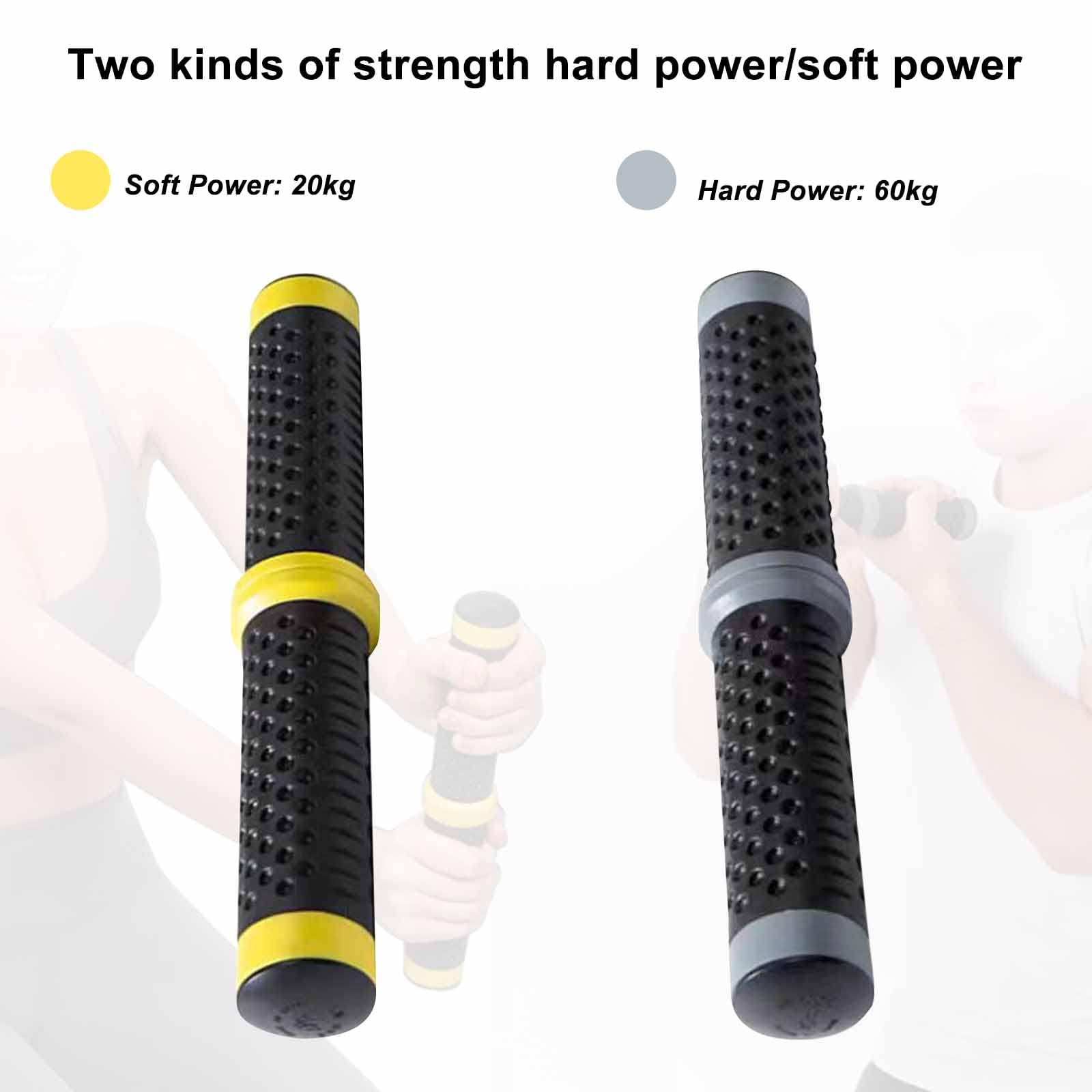 Agarre giratorio para barra de resistencia: barra de resistencia para terapia física, entrenador de fuerza de agarre giratorio, barras ejercitadoras de mano, fortalecedor de brazos, muñecas y codos