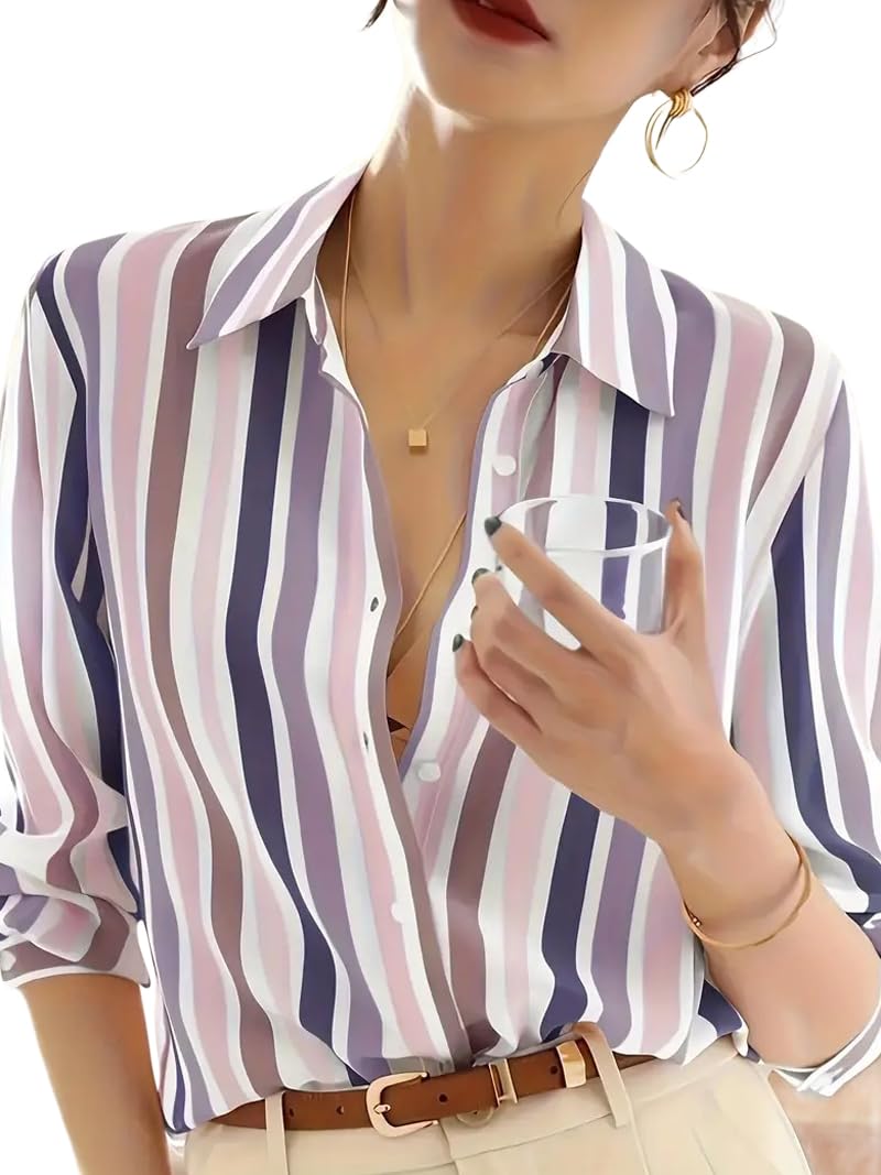 shewill Women’s Orange Landscape Print Crepe Shirt – Stylish Western Long Shirt with Spread Collar| Shirt for Women Stylish Western | Long Shirt for Women-picture-47