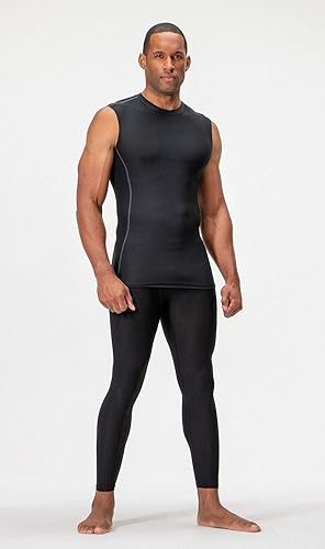 Miniatura 4 de DEVOPS Paquete de 3 camisas de compresión atléticas sin mangas para hombre (paquete de 3)