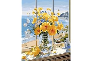 The Vase on The Windowsill - DoMyArt Paint by Numbers Kit for...