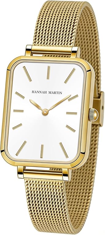 HANNAH MARTIN Watches for Women Waterproof Ladies Analog Quartz Wrist Watches Stainless Steel Band Fashion Dainty Female Watch Luxury Bracelet Diamond