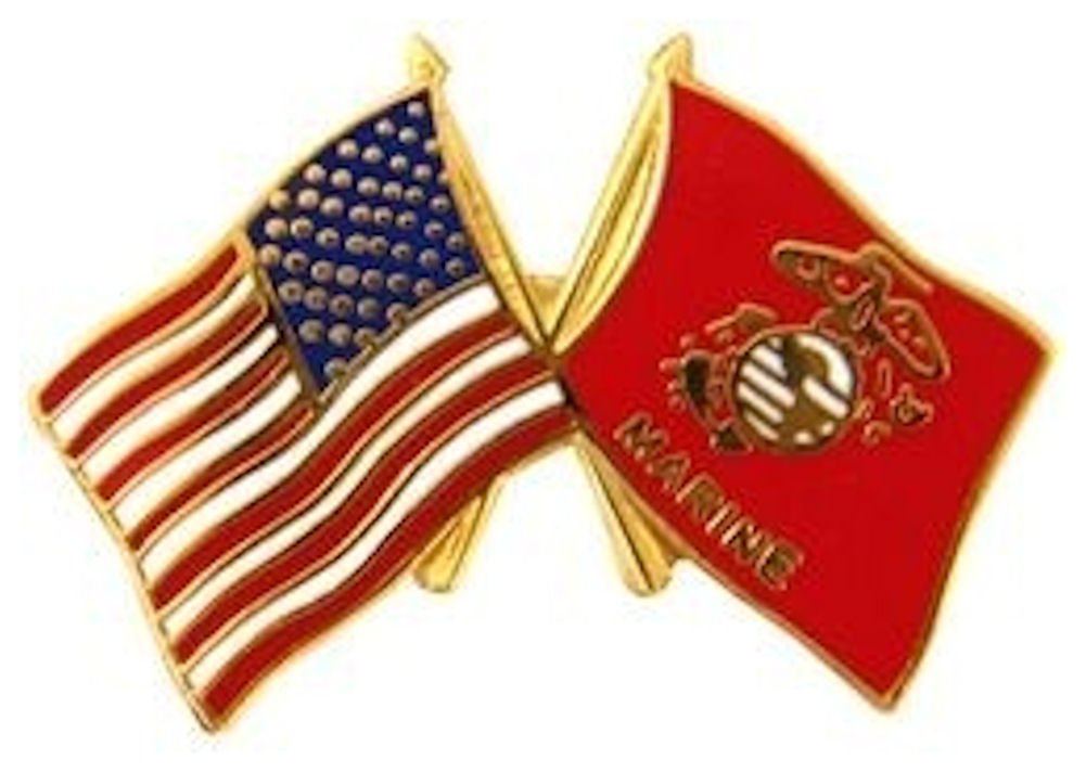 USA USMC Flags Small Hat Pin
