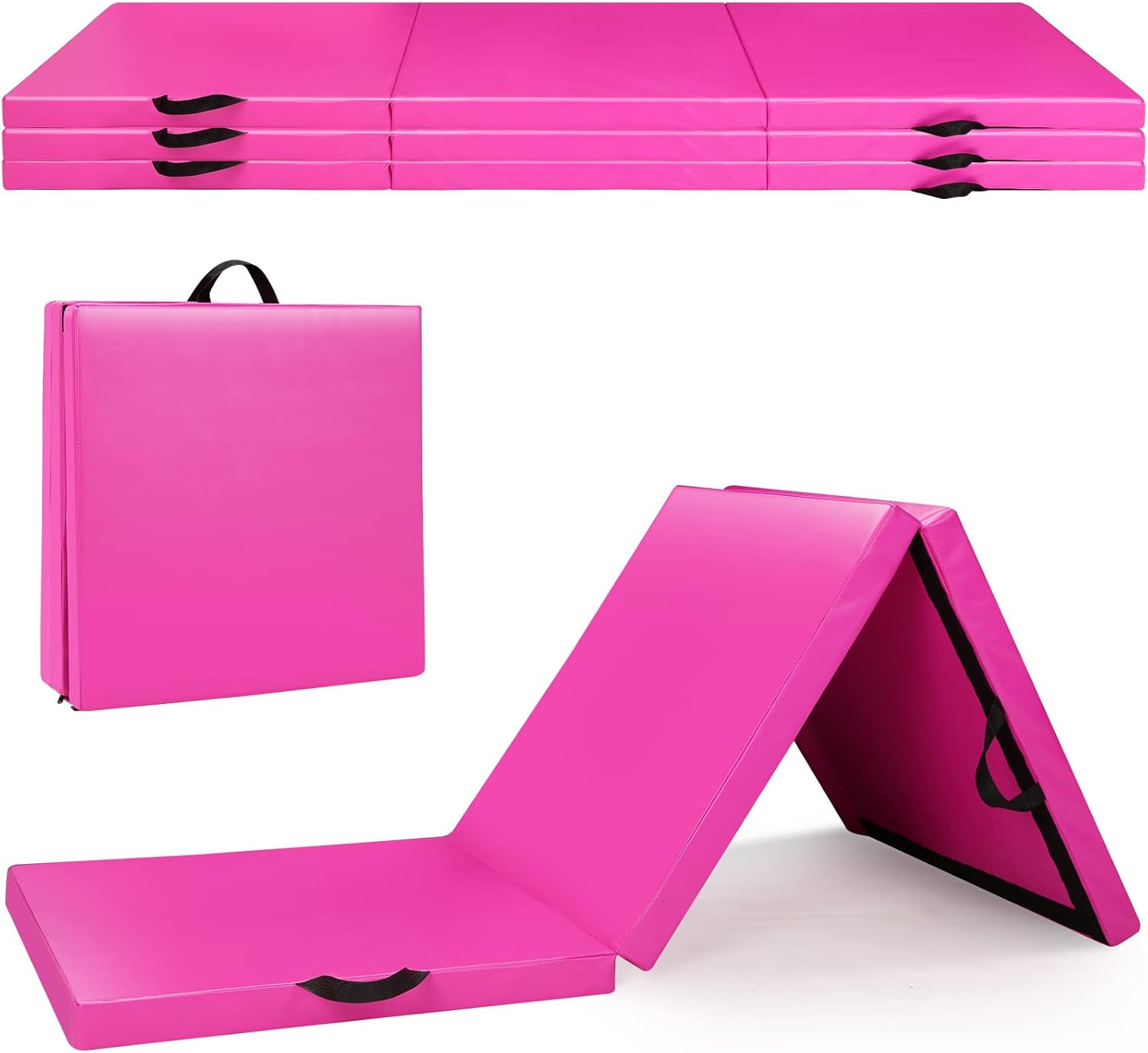 Qunclay 3 Pack Kids Folding Rest Mats 2 Fold 3 Section Daycare Rest Mat