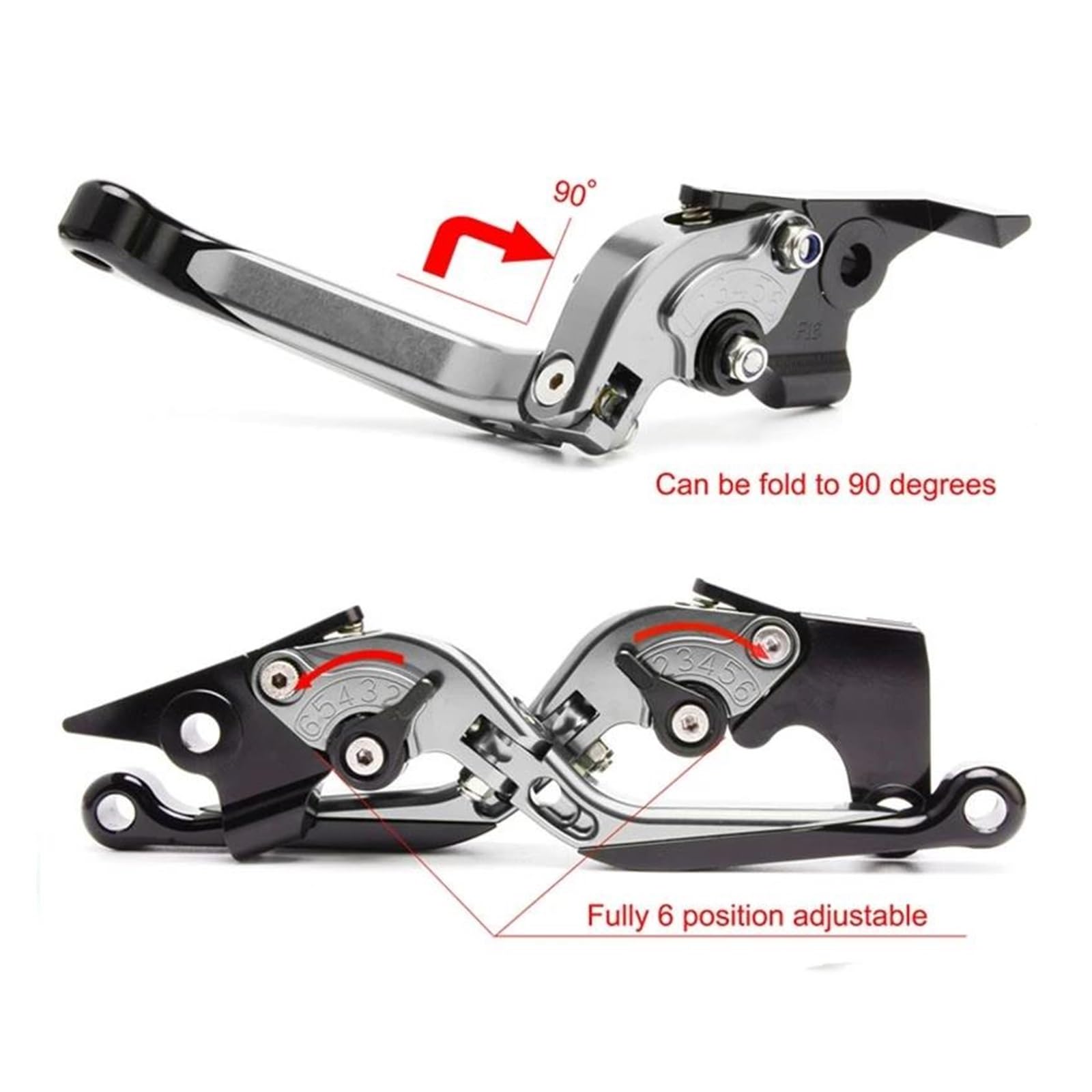 Maneta Embrague Freno Moto Para GSR400 200/-2012 Accesorios De Palanca De Embrague De Freno Plegable Ajustable En Longitud De Aleación De Aluminio CNC(6)