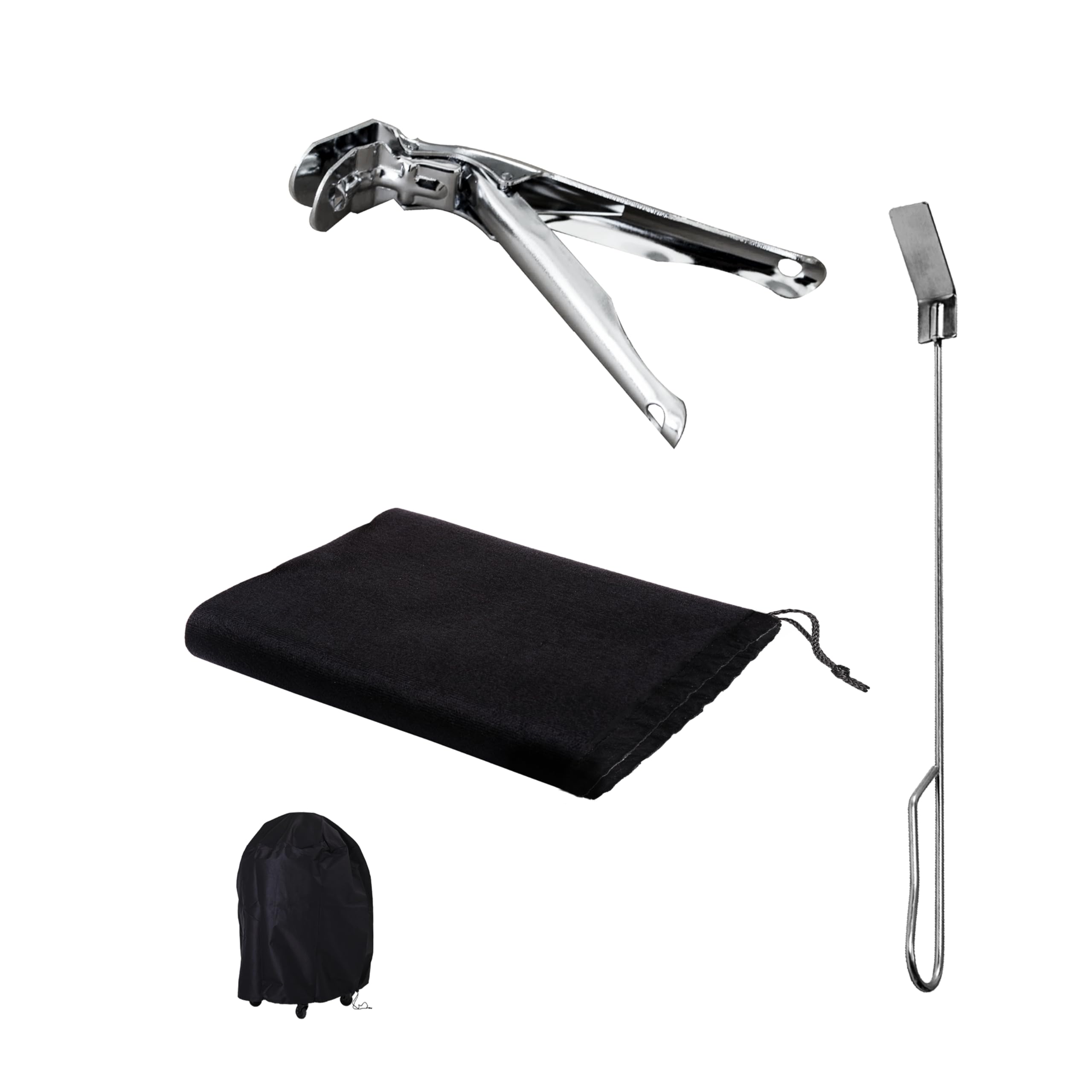 Cecotec Grillbesteck-Set aus Edelstahl DragonPack 6000 S. Werden Sie zum Grillmeister: Zange mit festem Griff, Kohleschürhaken und widerstandsfähige Schutzhülle.
