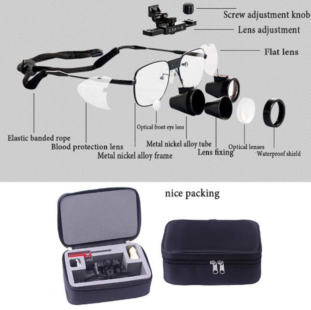 Lupas, Lupas De Aumento, Lupas con Luz Montadas En La Cabeza, Lupa Binocular De Aumento De 2.5X / 3.5X, para Lectura, Lupa para Joyería