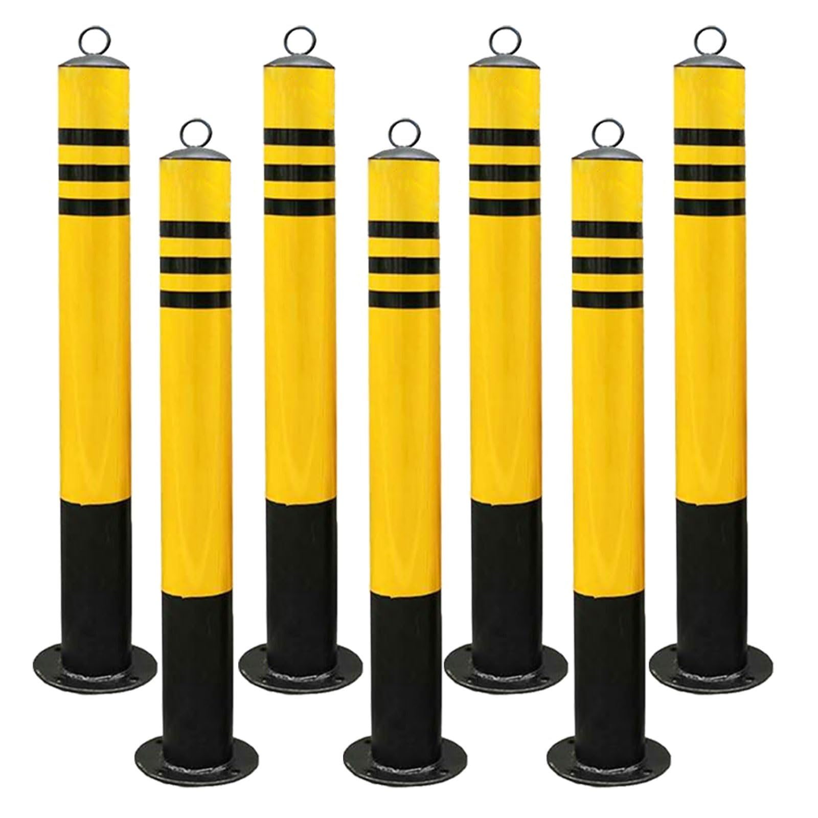 HCZKIUJY Parking Bollard Posts - Heavy-Duty Safety Barriers for Traffic Control and Property Protection