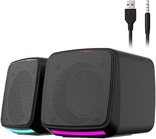 Portable USB Powered PC Speakers with AUX 3.5mm Jack