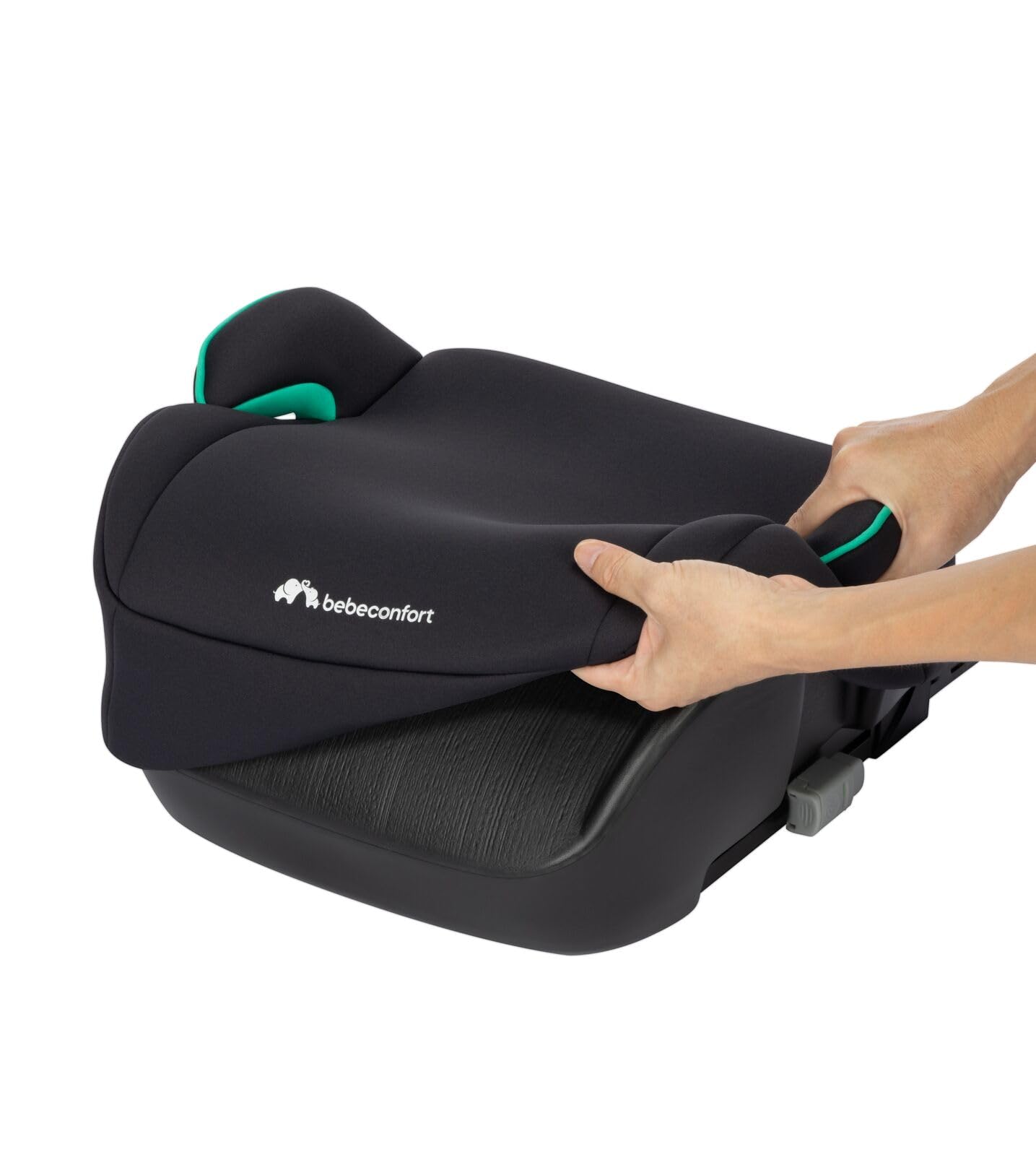 Bebeconfort Gaia i-Fix Sitzerhöhung, ISOFIX-Sitzerhöhung, Kompakt und leichtgewichtige Auto-Sitzerhöhung, von 6 bis 12 Jahren, 22–36 kg, 128–150 cm, Mineral Black