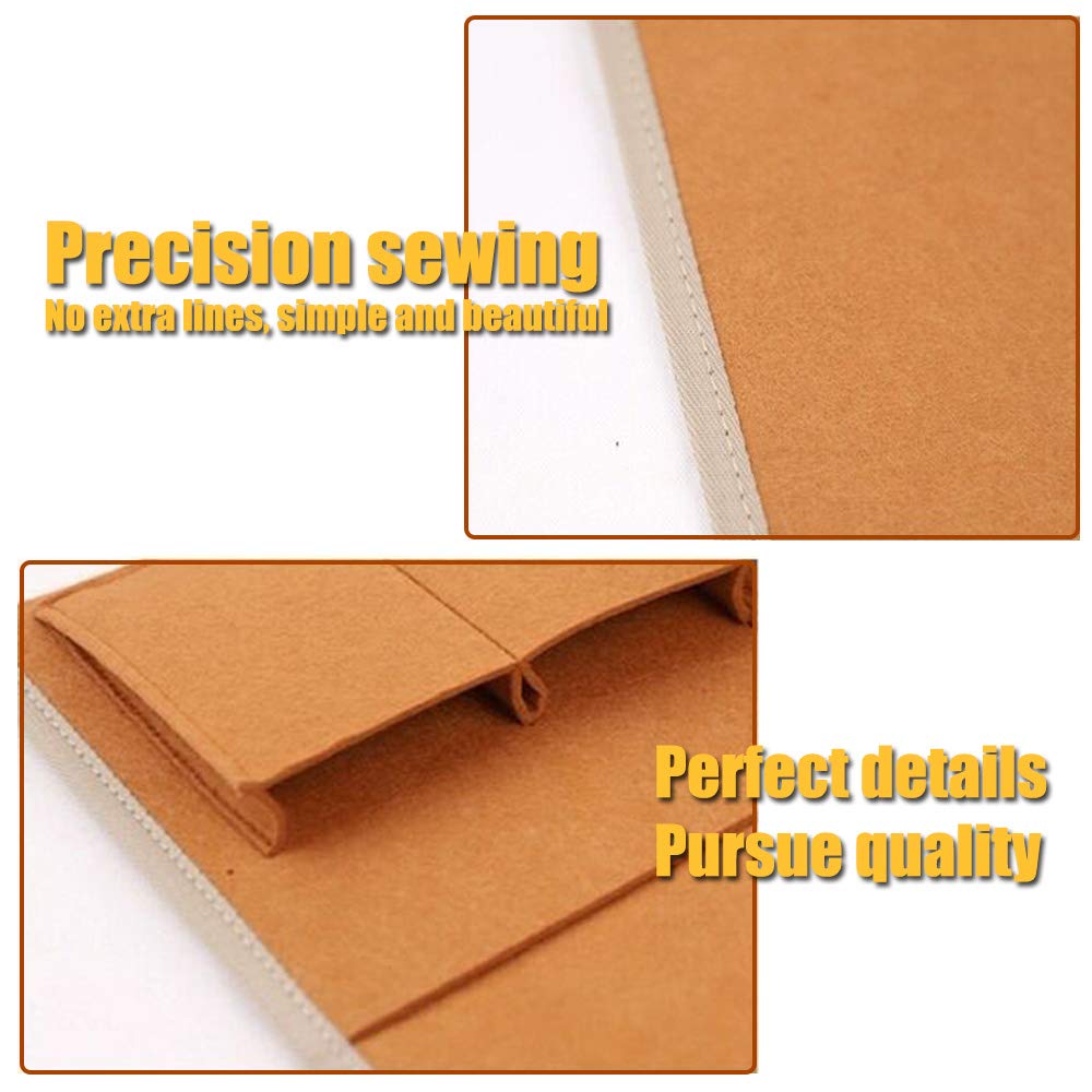 Tasca Da Comodino In Feltro Marrone - Organizer Per Letto E Divano, 82x31 Cm - Foto 8