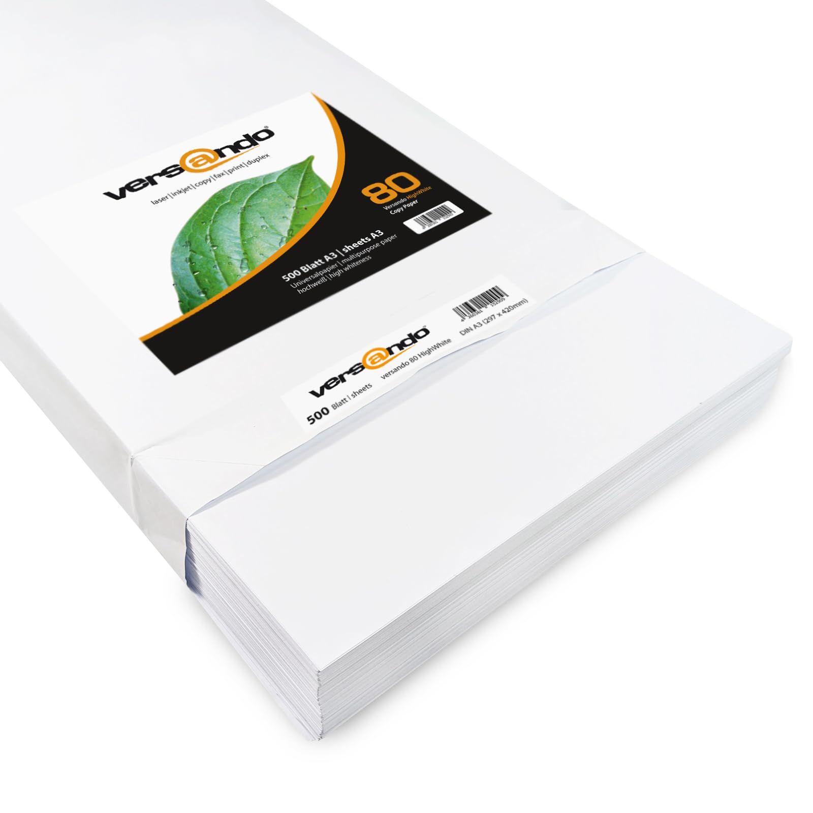 versando 2500 fogli (5 x 500), carta per stampante e fotocopie, High White
