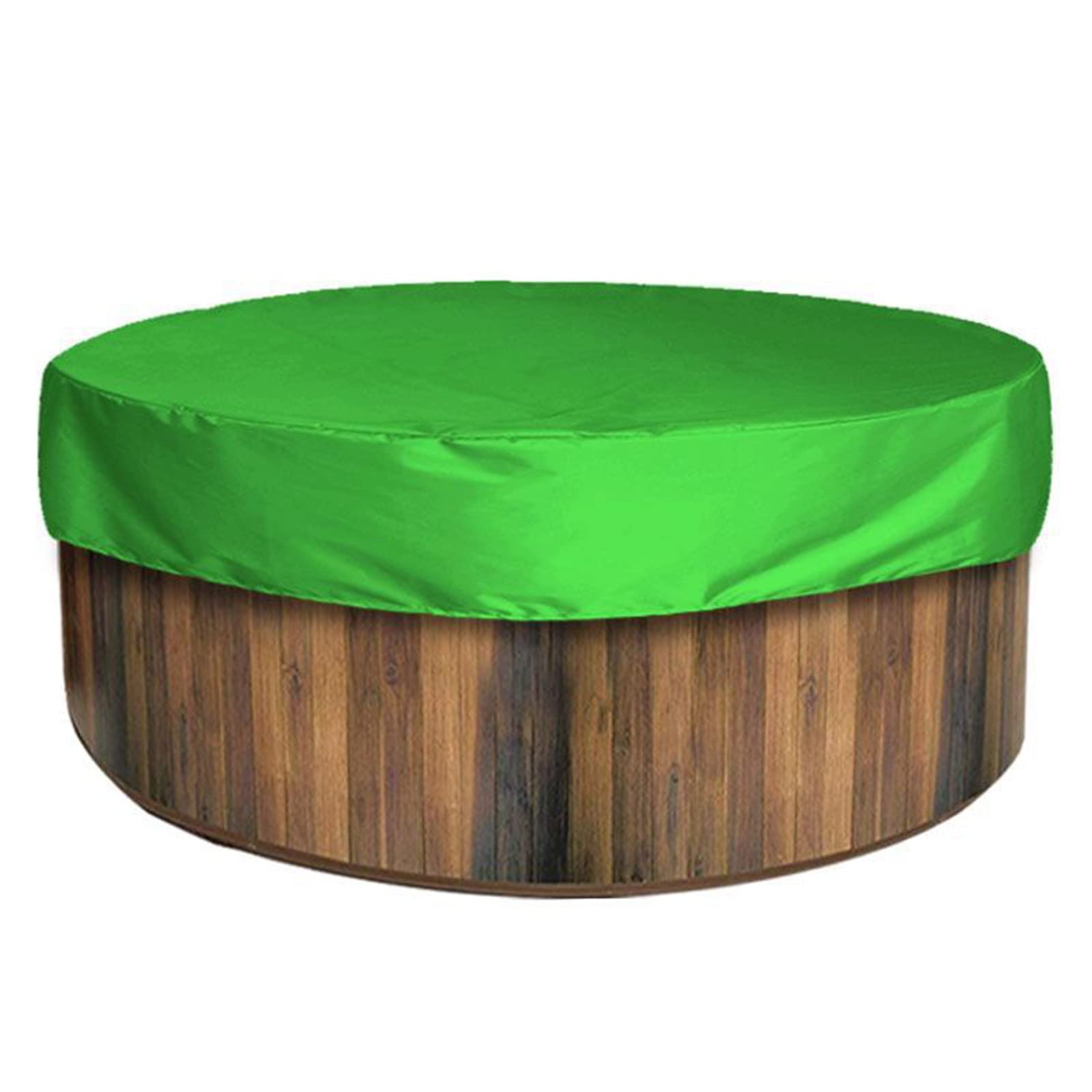 PRELGOSP Thermal Cover Hot Tub, Waterproof Hot Tub Cover with Drawstring, Uv & Weather Resistant Round Hot Tub Protection Cover for Outdoor Bathtub, Swimming Pool, Sandpit,green,210 * 30cm