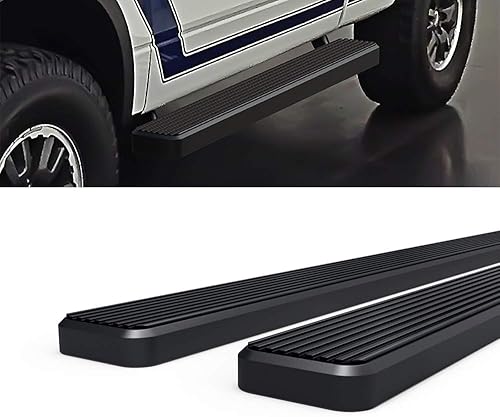 Miniatura 4 de Para 2009-2014 F150 Pastilla de cabina regular de 2 puertas (barra Nerf  escalones laterales) Estribos Eboard negros de 5 pulgadas