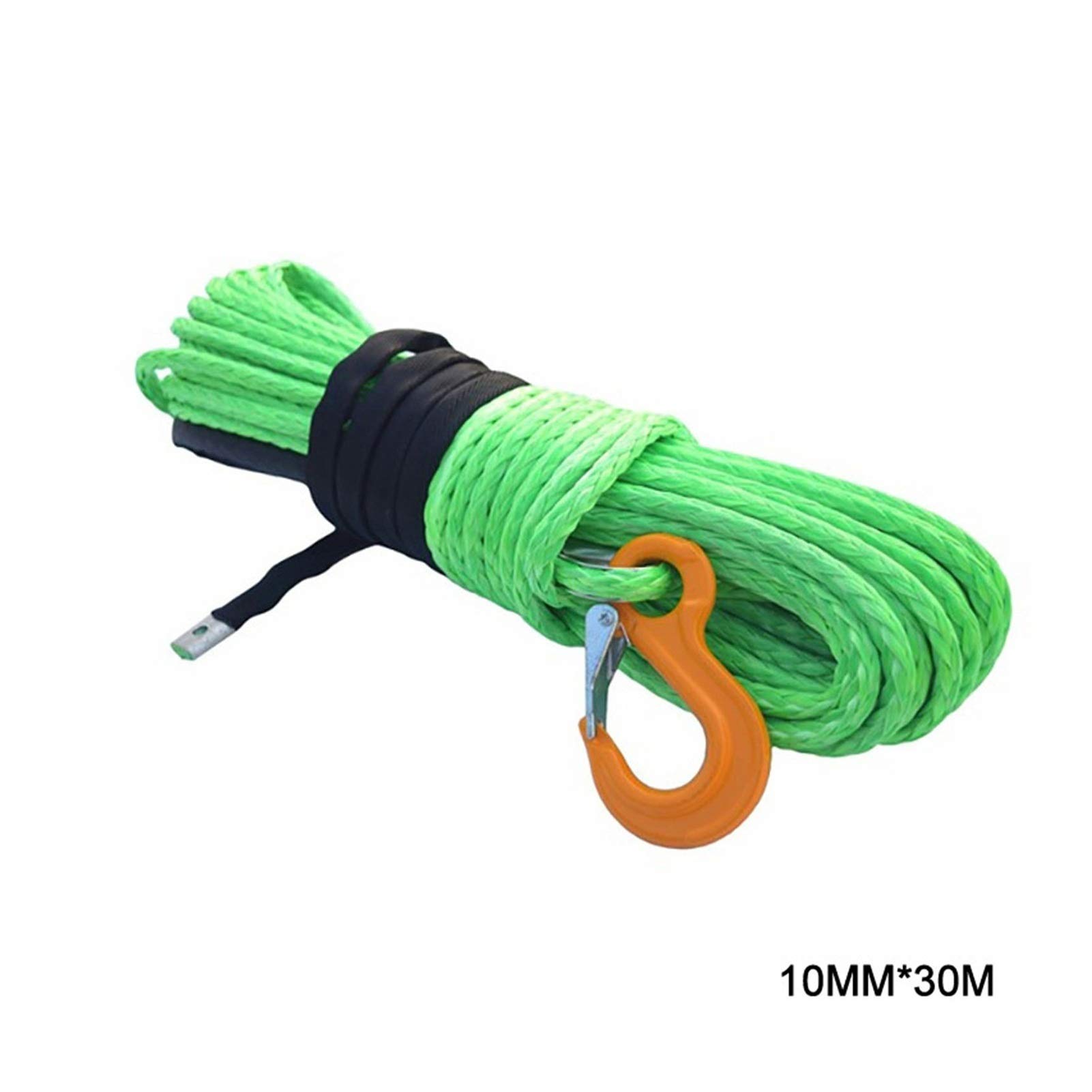 Syntetyczna lina wyciągarki, Red 12mm * 30m kabel wyciągarski ATV, liny Uhmwpe, samochód holowniczy, kabel wciągarki plazmowej do pojazdów terenowych 4WD ATV UTV(Oranje)