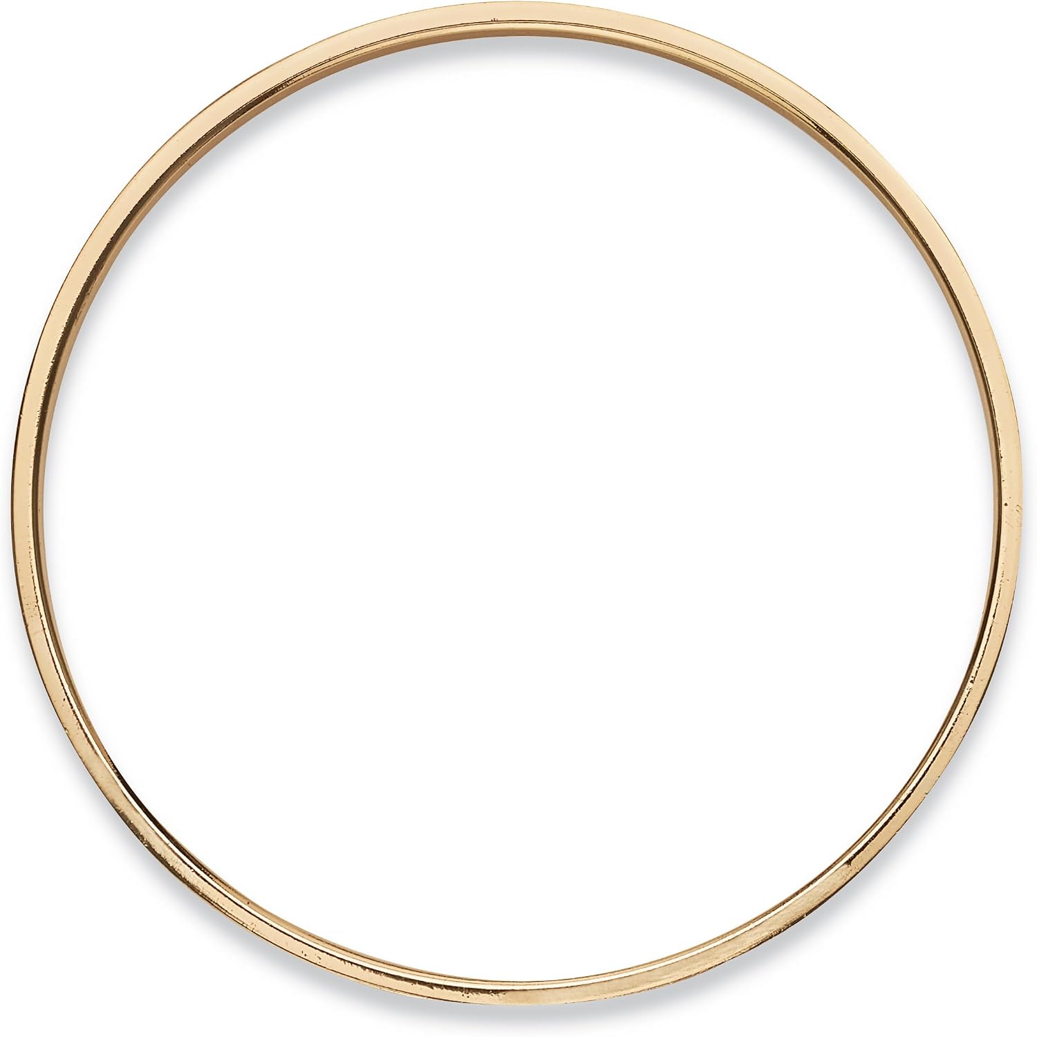 PalmBeach Goldtone Round Simulated Birthstone Stackable Eternity Bangle Bracelet (3.5mm), 7.5 inches Month 2