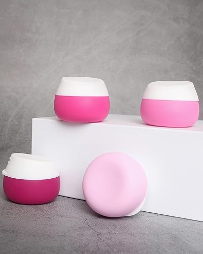 Miniatura 6 de Gemice Tarros de crema de silicona, recipientes de tamaño de viaje aprobados por la TSA Accesorios de viaje a prueba de fugas con tapa para