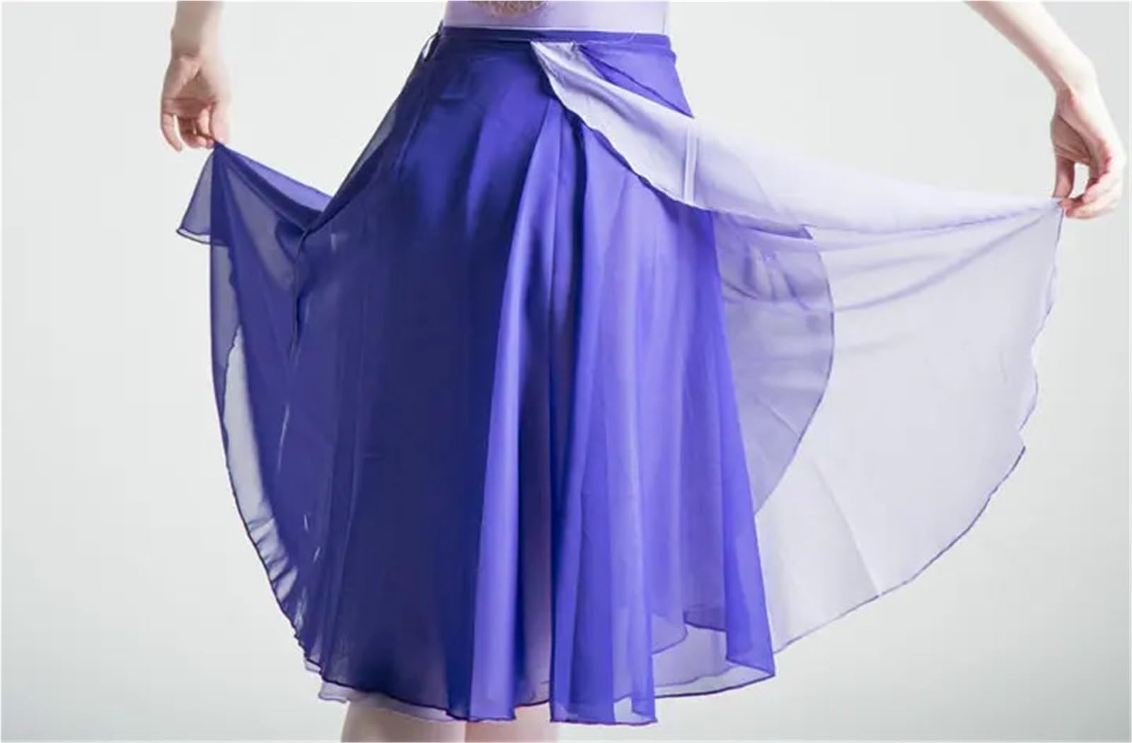 Falda larga de baile Ballet for mujer, falda for adultos, cubierta con estampado Floral, leotardo práctica, tutú bailarina Para Mujer