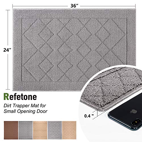 Indoor Doormat Absorbent Front Door Mat Rubber Backing Non Slip Door Mats Inside Dirt Trapper Mats Entrance Front Door Rug Shoes Mat Machine Washable Carpet - 24