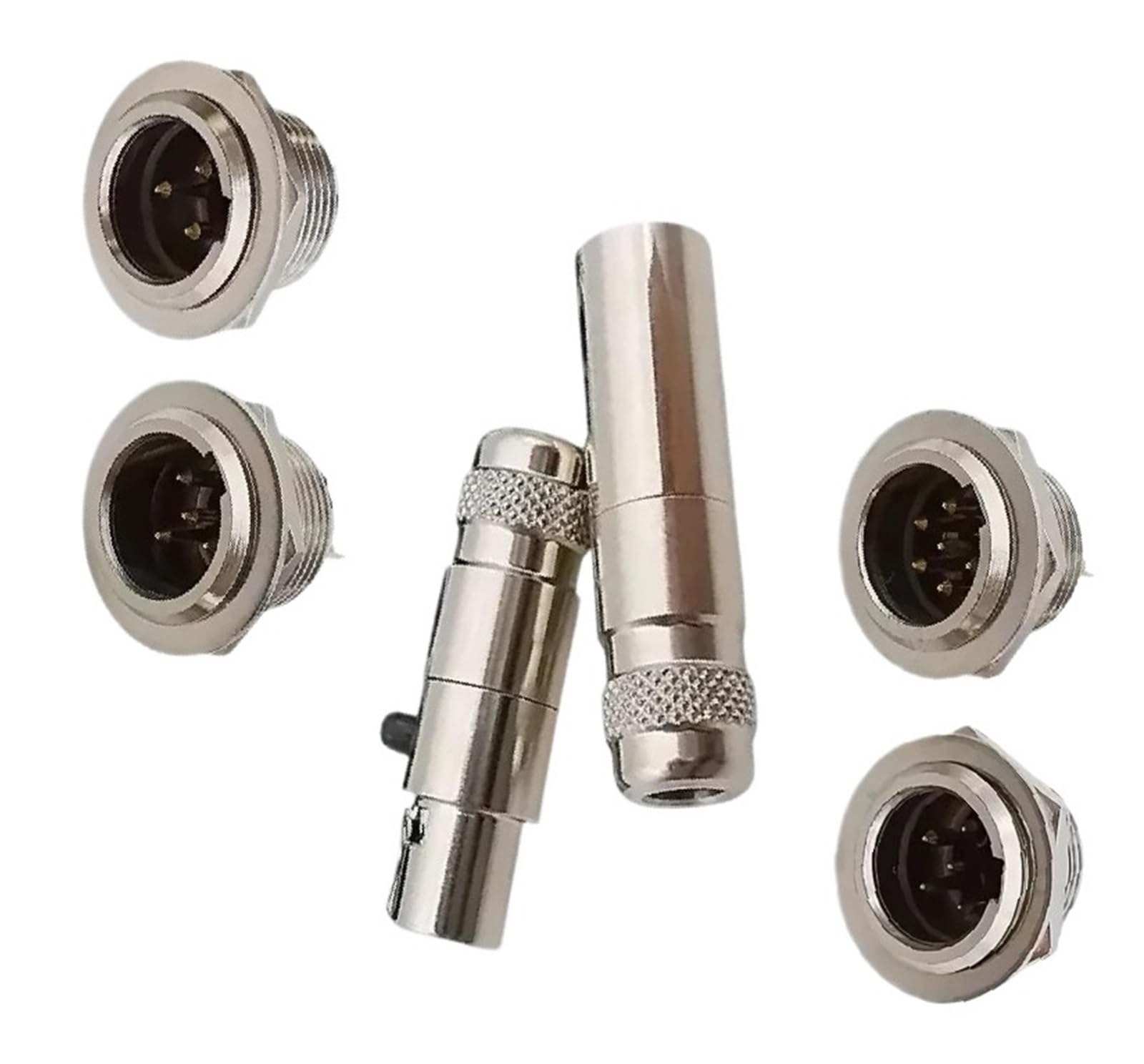 Connettore for cavi broadcast MIC XLR 3/4/5/6 pin maschio femmina in lega di zinco for aviazione(Male Plug,3P)
