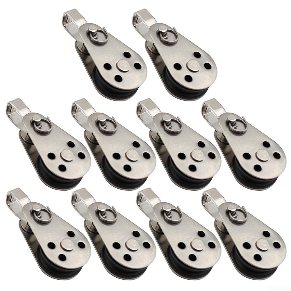 Poulie en nylon et acier inoxydable de 25 mm pour bateau, voile, kayak, équipement marin (316)