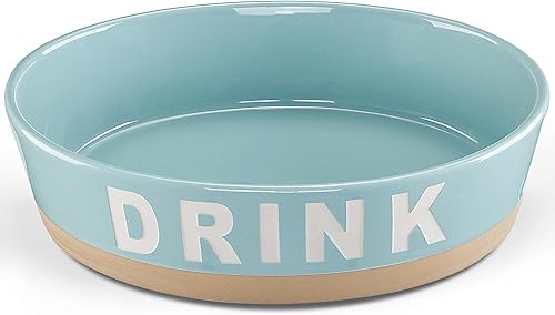 Miniatura 1 de Cuenco de cerámica antideslizante de 8 pulgadas, plato de comida y agua de alta resistencia de 40 onzas para perros pequeños y medianos, comedero de