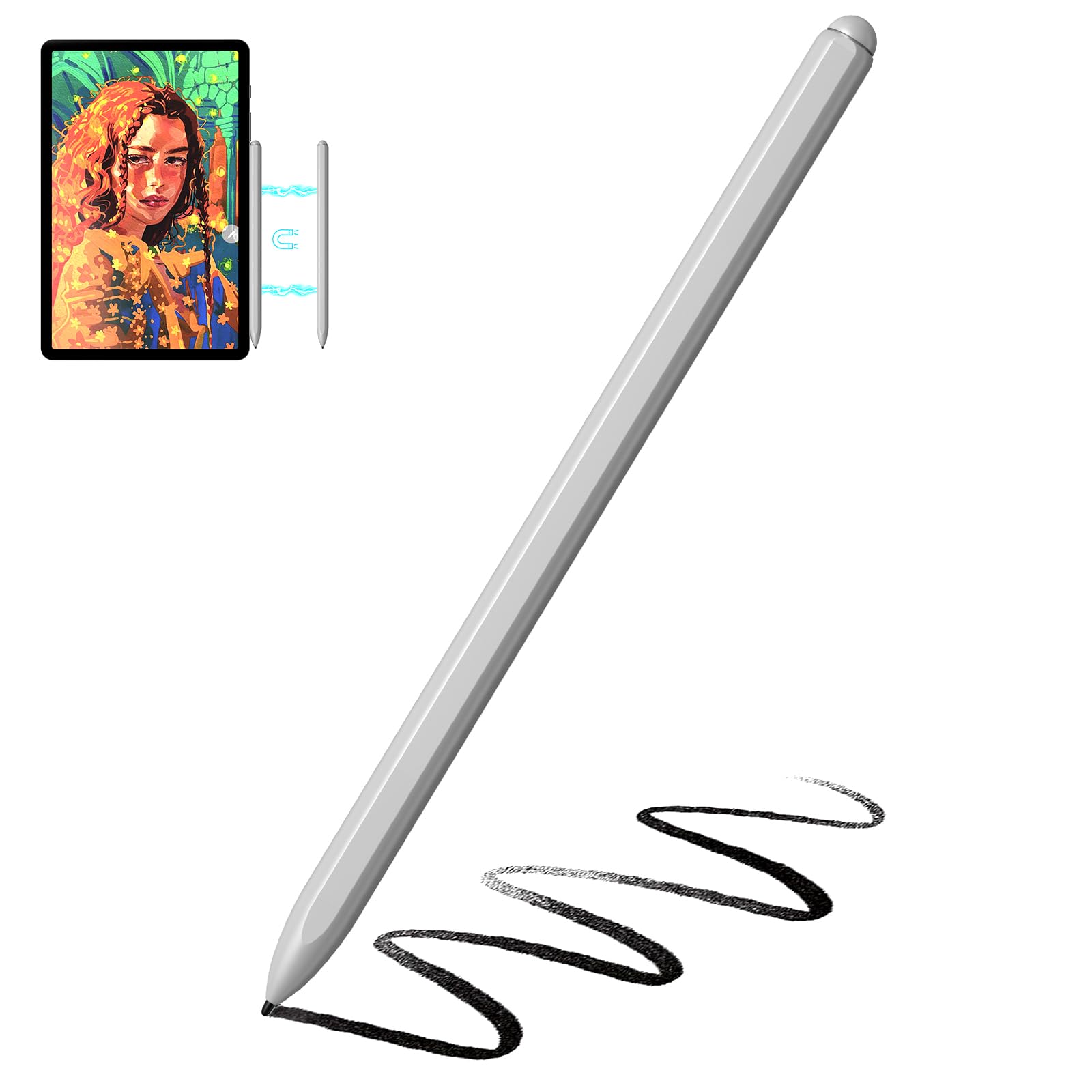 Zspeed Universal Stylus for Remarkable 2 Pen, EMR Stylus with Eraser, 4096 Pressure Level Tilt Sensitivity & Magnetic Adsorption, A02